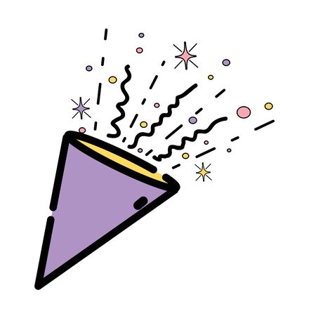 party confetty object to celebate event vector illustrationのイラスト素材