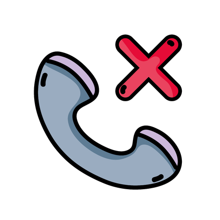 phone lost call sign telephone icon vector illustrationのイラスト素材