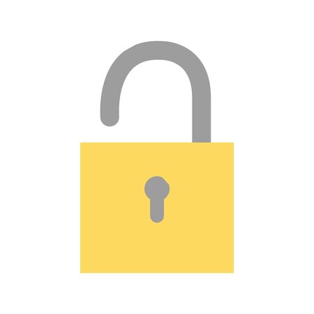 colorful padlock object to protection and security symbol vector illustrationのイラスト素材
