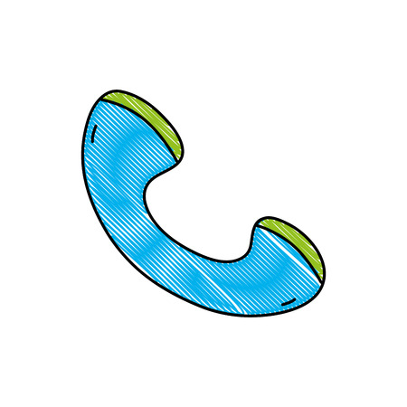 grated phone sign to call mobile communicationのイラスト素材