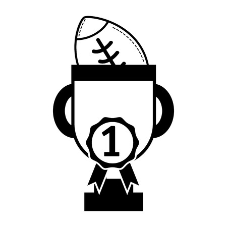 Contour cup prize with medal symbol to win competition vector illustration.のイラスト素材