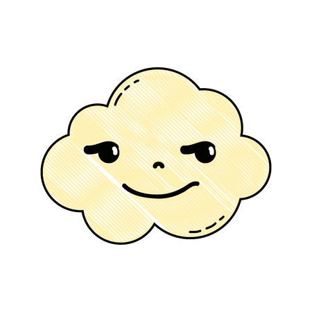 grated rogue and cute cloud  weatherのイラスト素材