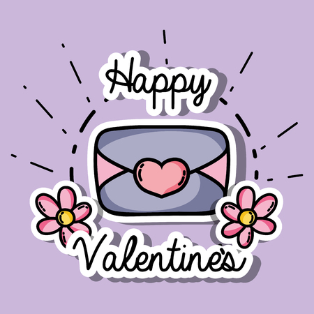 Valentines day symbol of love patches icon.のイラスト素材