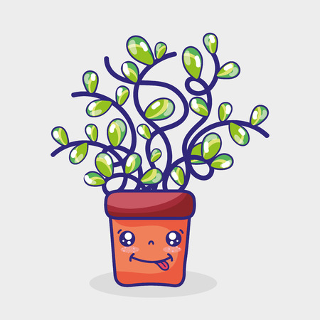 Natural house plant,  interior decoration vector illustrationのイラスト素材