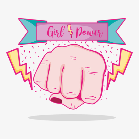 Power hand strong revolution protest vector illustrationのイラスト素材