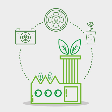 Environment care liner icon flat.のイラスト素材