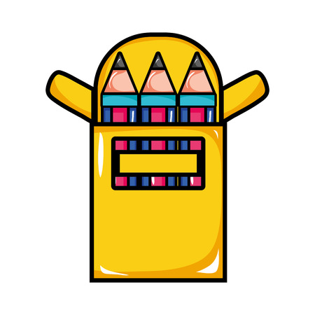 Colored pencils object school education vector illustrationのイラスト素材