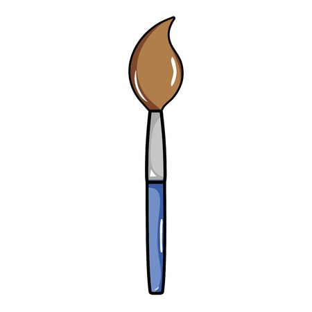 Paint brush object school education vector illustrationのイラスト素材