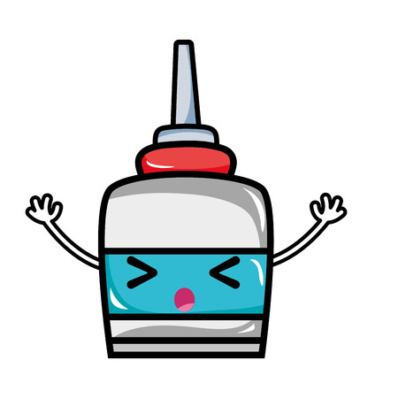 surprised and tender glue object  vector illustrationのイラスト素材