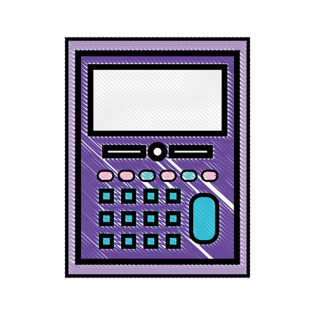 grated calculator object school education design vector illustrationのイラスト素材