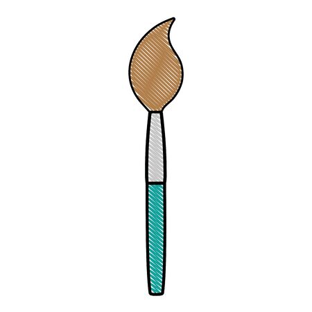 grated paint brush object school education vector illustrationのイラスト素材