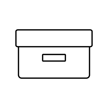 Line work box package object design vector illustration.のイラスト素材