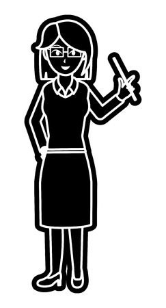 Teacher of school education and lesson theme Isolated design Vector illustrationのイラスト素材