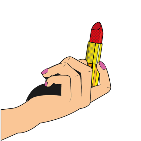 Lipstick of make up accesories and cosmetic theme Isolated design Vector illustrationのイラスト素材