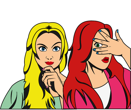 Retro woman of vintage girl and female beauty theme Isolated design Vector illustrationのイラスト素材