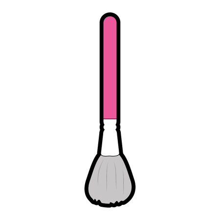 Brush of make up accesories and cosmetic theme Isolated design Vector illustrationのイラスト素材
