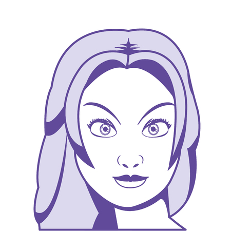 Retro woman of vintage girl and female beauty theme Isolated design Vector illustrationのイラスト素材