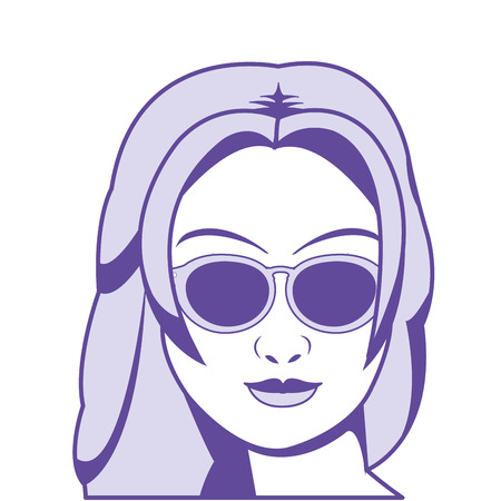 Retro woman of vintage girl and female beauty theme Isolated design Vector illustrationのイラスト素材