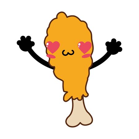 Chicken character iconのイラスト素材