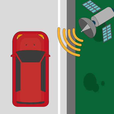 car of futuristic transportation and vehicle theme Vector illustrationのイラスト素材