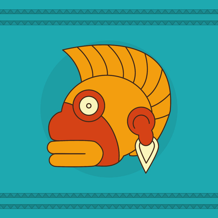 Maya face design illustration.のイラスト素材