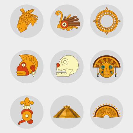 Maya icon set design illustration.のイラスト素材