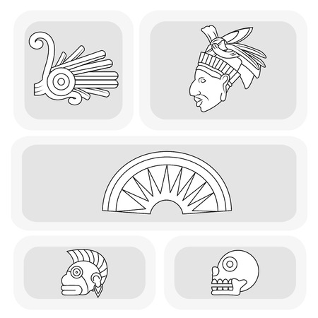 Maya icon set design illustration.のイラスト素材