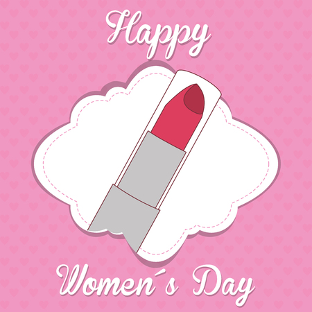 Happy Women's day card template design.のイラスト素材