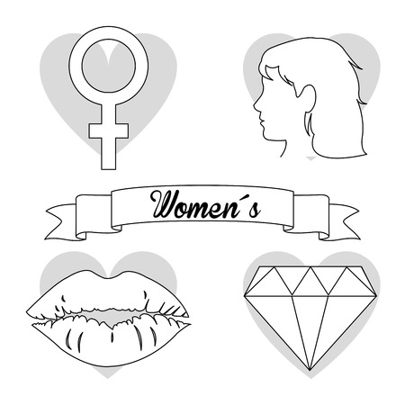 Happy Women's day card template design.のイラスト素材