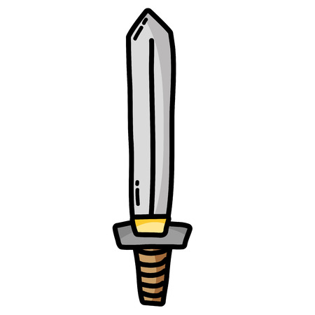 videogame sword object to war battle vector illustrationのイラスト素材