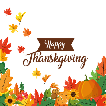 Happy thanksgiving day designのイラスト素材