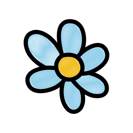 grated beautiful flower with cute petals design vector illustrationのイラスト素材