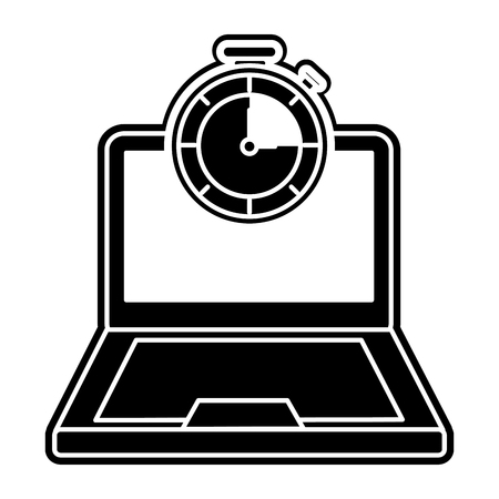 Laptop and chronometer designのイラスト素材