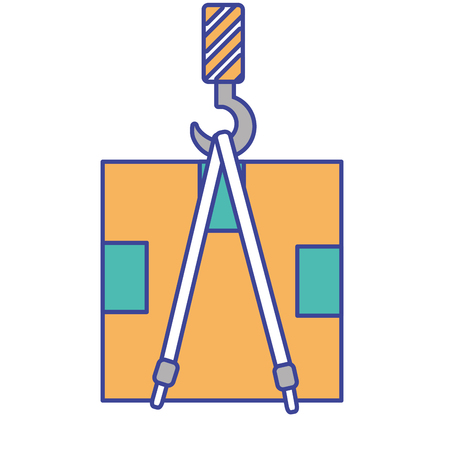 Box and crane design.のイラスト素材