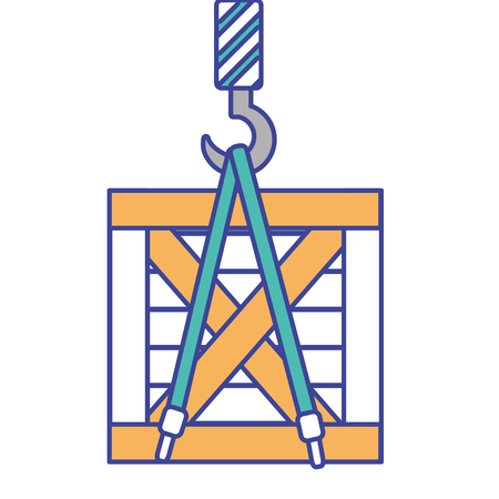 Box and crane designのイラスト素材