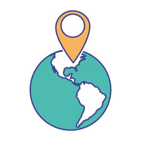 Gps and planet designのイラスト素材