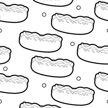 Hot dog background designのイラスト素材