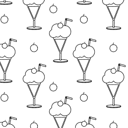 Milkshake background of ice cream sweet and dessert food theme Isolated design Vector illustrationのイラスト素材