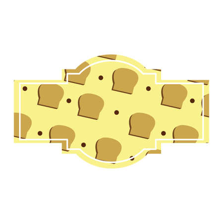 Bread label of bakery isolated on white background.のイラスト素材