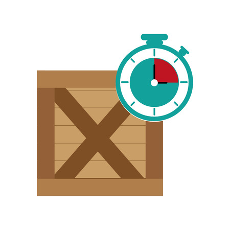 Box of delivery shipping and logistics theme Isolated design Vector illustrationのイラスト素材