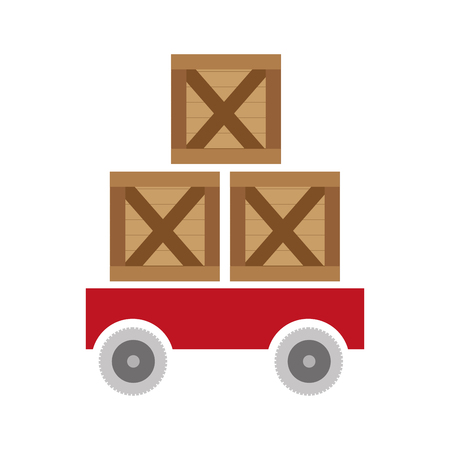 Box of delivery shipping and logistics theme Isolated design Vector illustrationのイラスト素材