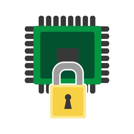 Isolated processor design Vector illustration.のイラスト素材