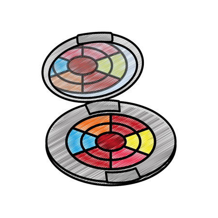 Powder of make up accesories and cosmetic theme Isolated design Vector illustrationのイラスト素材