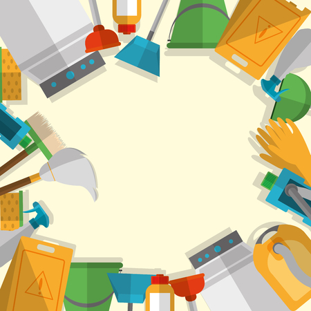 Cleaning service design.のイラスト素材