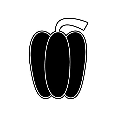 Pepper of vegetable healthy and organic food theme Isolated design Vector illustration.のイラスト素材