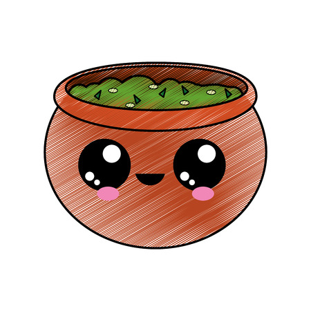 Sauce of mexican food and traditional cuisine theme Isolated design Vector illustrationのイラスト素材