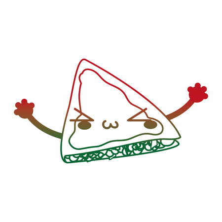 Quesadilla of Mexican food and traditional cuisine theme isolated design vector illustration.のイラスト素材