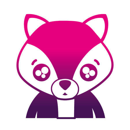 silhouette surprised fox adorable wild animal vector illustrationのイラスト素材