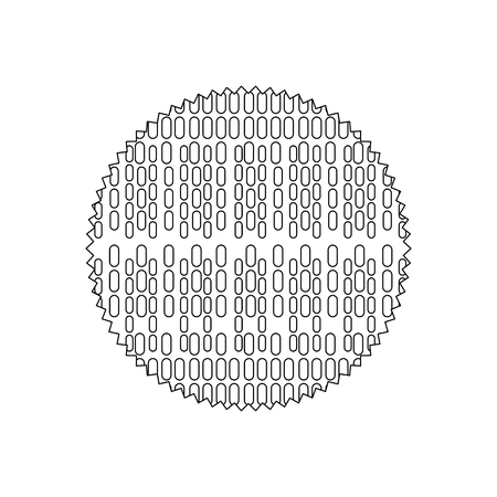 line circle with pattern graphic seamless background style vector illustrationのイラスト素材