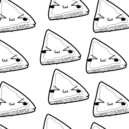 Quesadilla of mexican food and traditional cuisine theme Isolated design.のイラスト素材